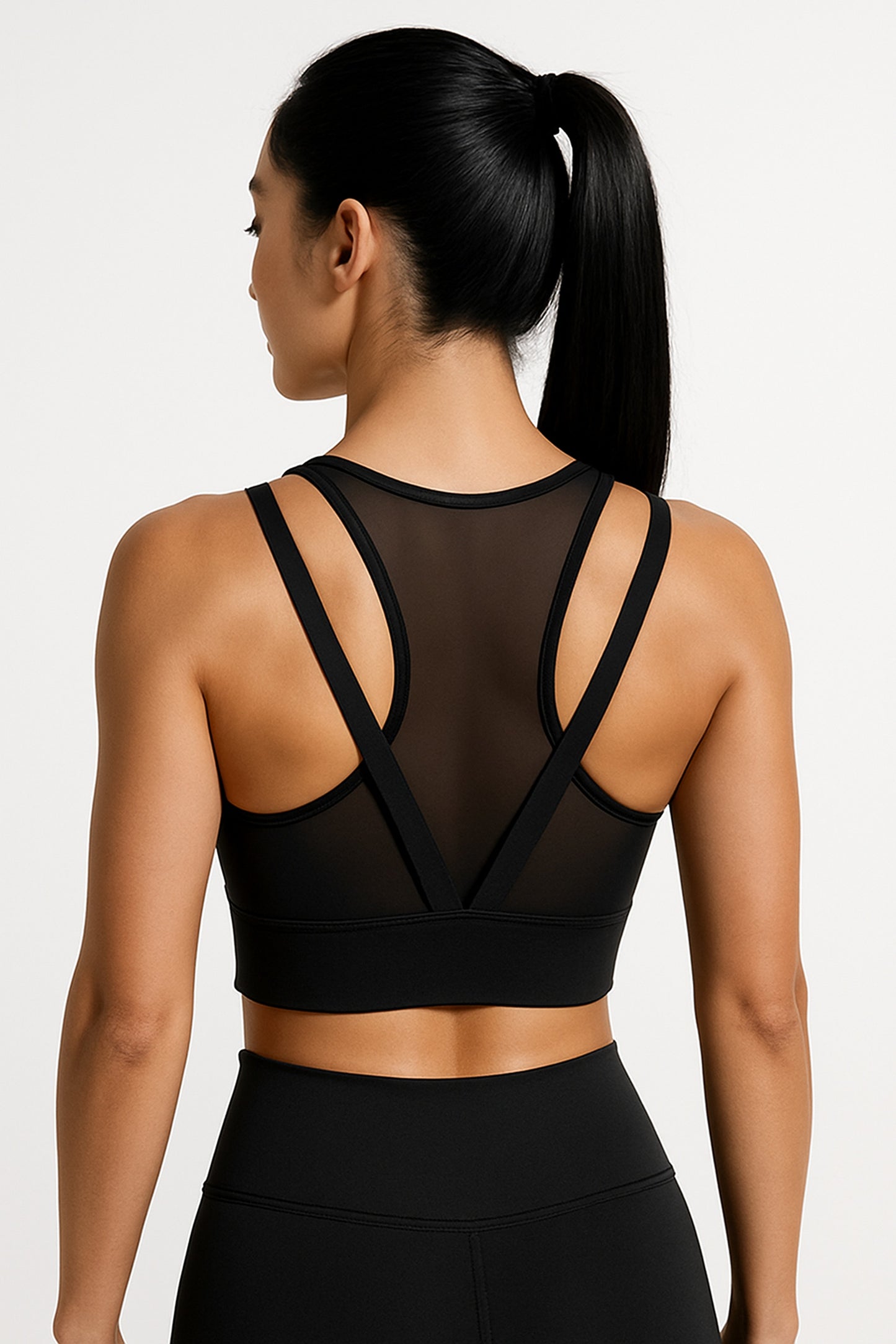 Crossover Sports Bra - Black