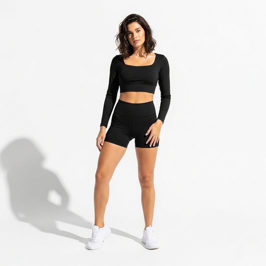 SculptEase Crop Top - Black