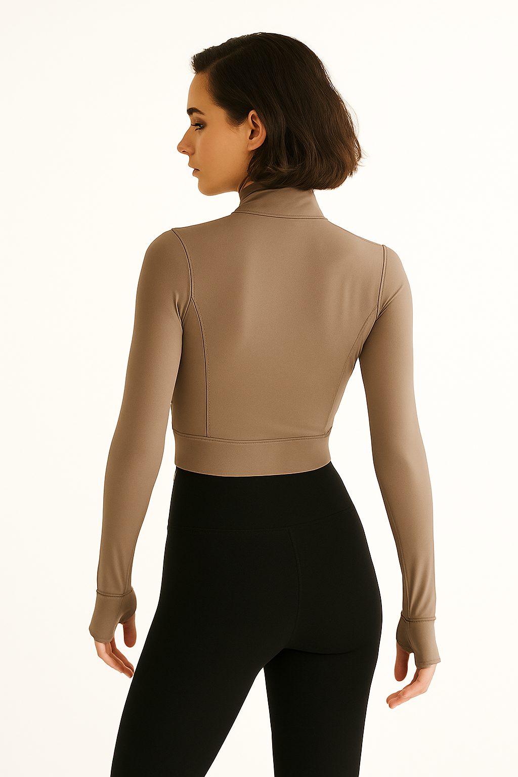 MoveEase Zip-Up Jacket -  Mocha Mousse