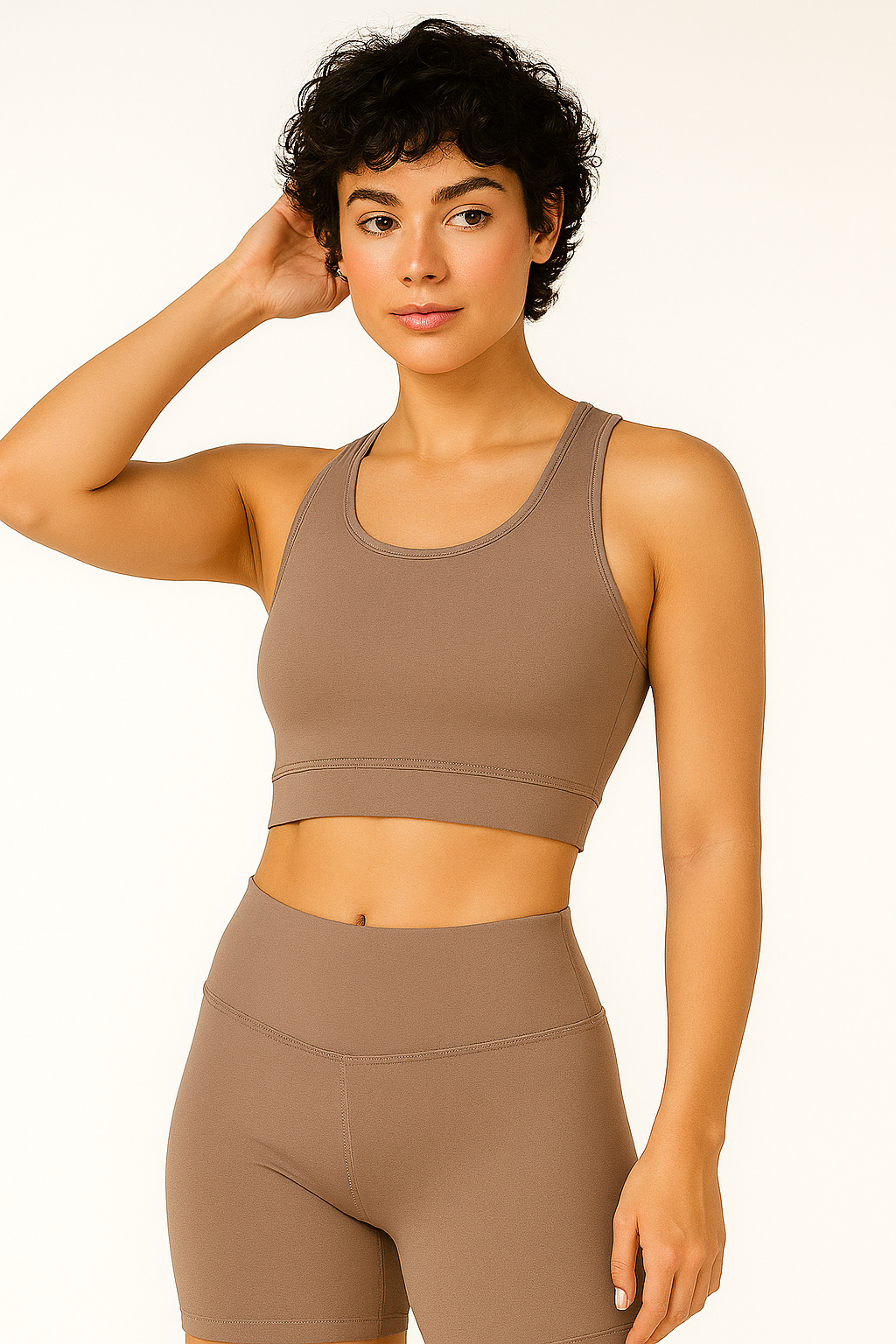 FlexFit Performance Sports Bra - Mocha Mousse
