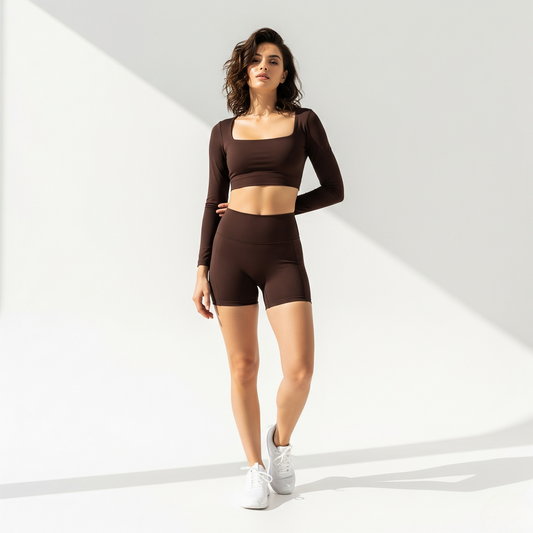 SculptEase Crop Top - Brown